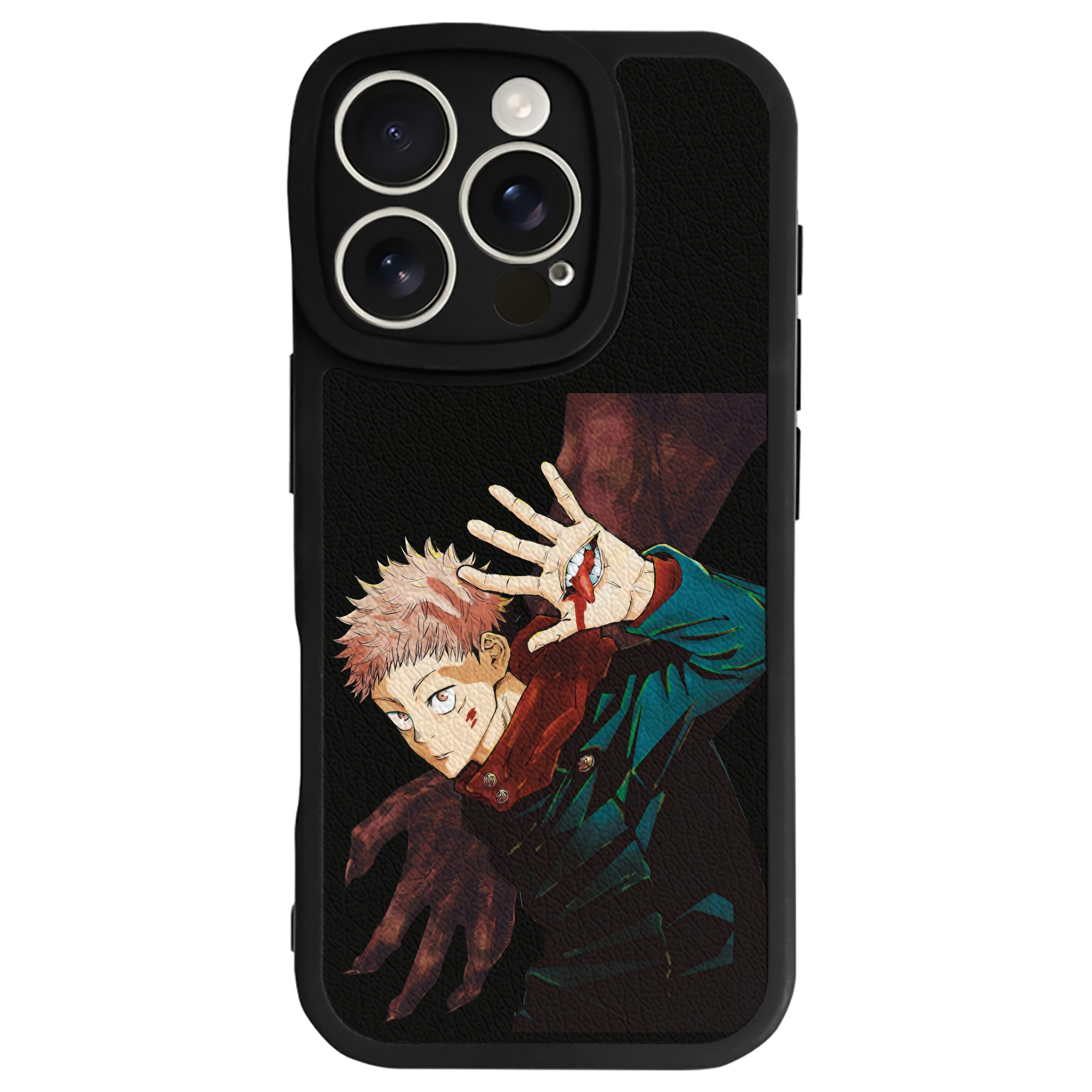 （画像用） 呪術廻戦 Jujutsu Kaisen 【iPhone 16シリーズ対応】シリコンスマホケース（レザー調） 材質：シリコン